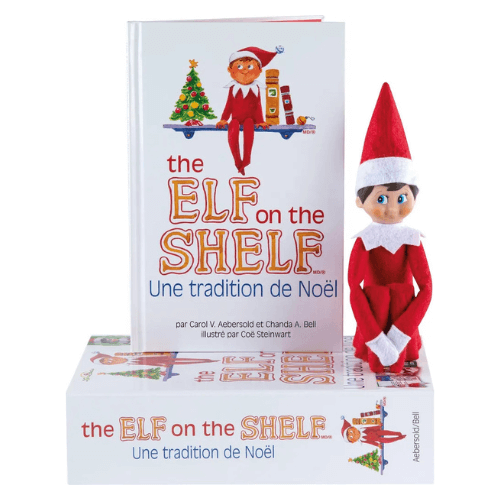 Coffret Elf on the Shelf avec lutin farceur garçon en rouge