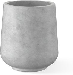 Cache-pot rond gris béton brut pour intérieur farmhouse moderne