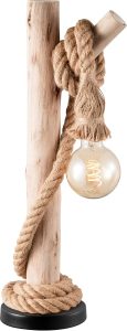 Lampe décorative en bois et corde naturelle style farmhouse coastal