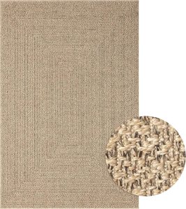 Tapis en jute naturel rectangulaire style farmhouse et coastal chic